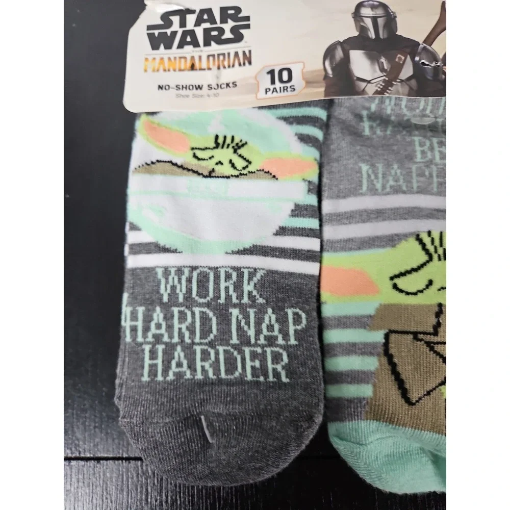 Disney Star Wars Womens Shoe Size 4-10  Graphic No Show Socks 10 Pairs New 1623